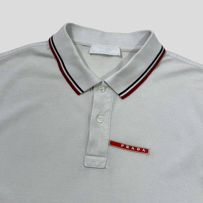 Prada 2018 Red Tab Polo Shirt - M