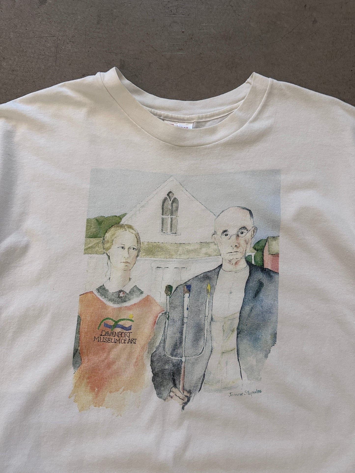1990's American Gothic Davenport Museum of Art T-Shirt - XL | Default Title, Red