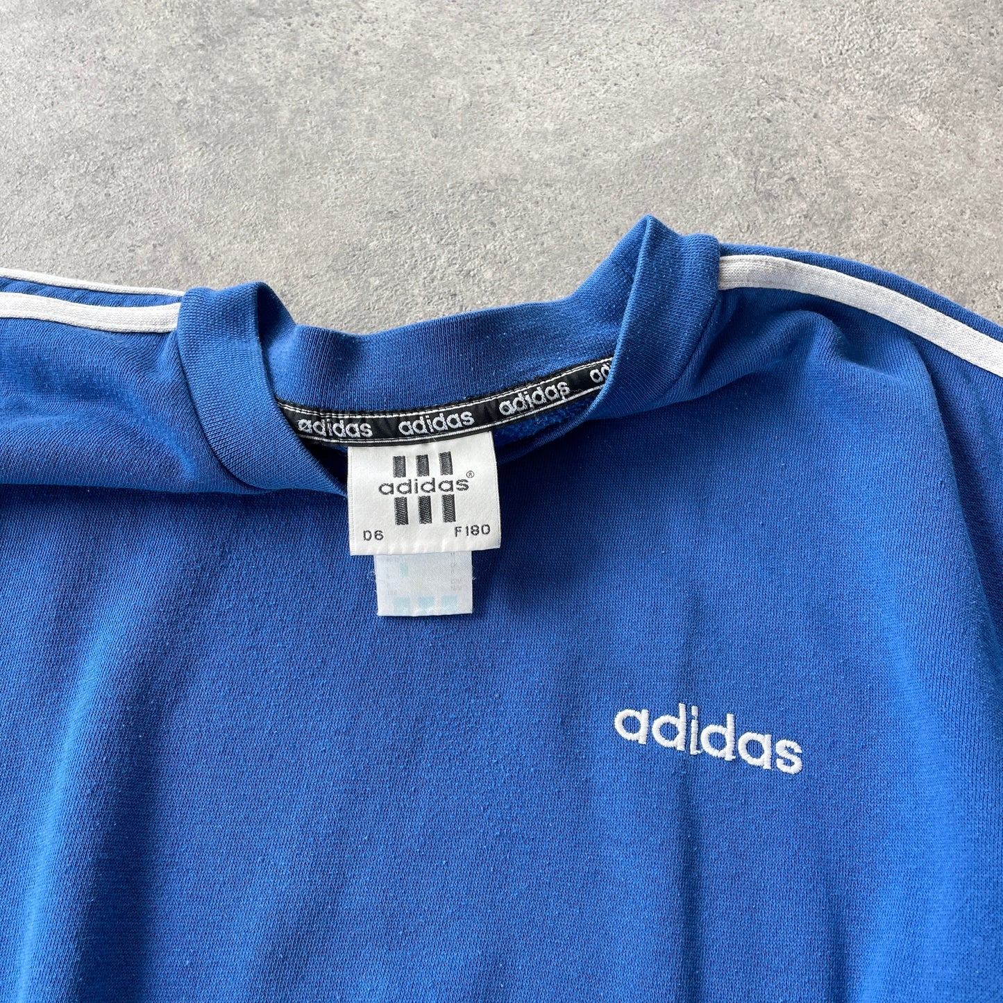 Adidas 1990s heavyweight embroidered sweatshirt (M)