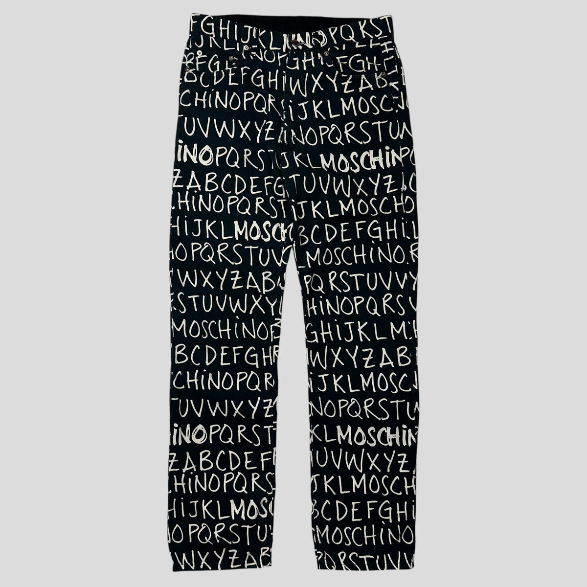 Moschino Jeans 00’s ABC Alphabet Black Jeans - 31 | W31