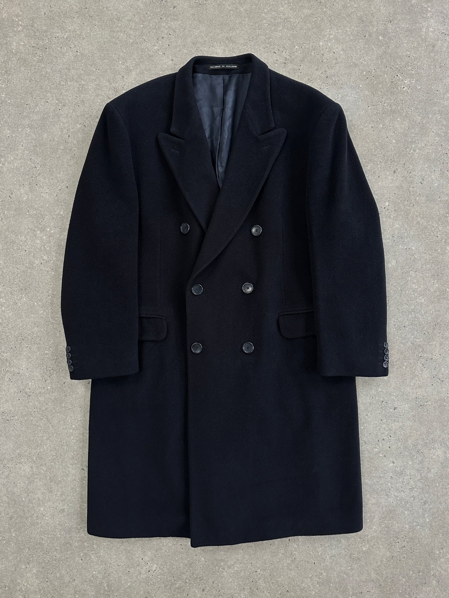 Vintage 1990s Wool Cashmere Double Breasted Coat - XXL