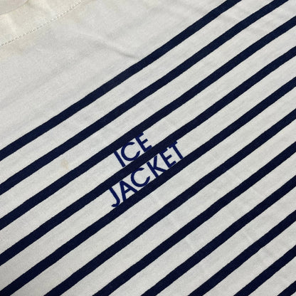 S/S 1989 Denim Blue Striped ICE JACKET Marina Spell Out T-shirt