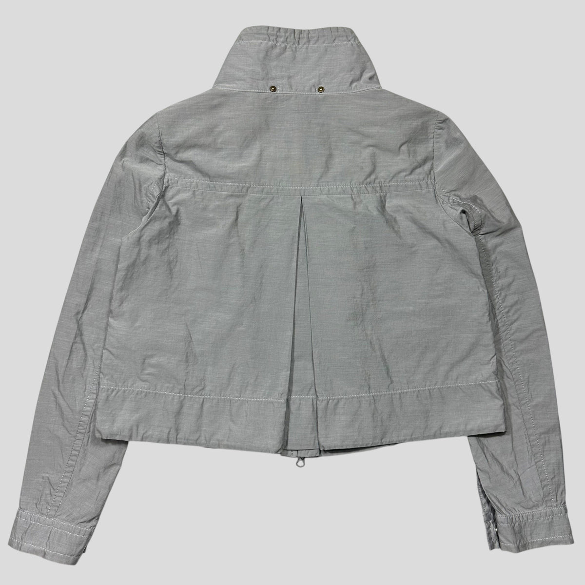 CP Company Cropped Pleated Co-nylon Jacket - IT40 (UK8) | O/S, Grey