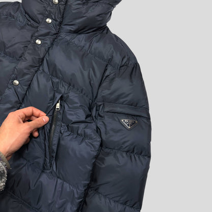 Prada 2020 Multipocket Plaque Logo Nylon Down Puffer - IT50 (L)