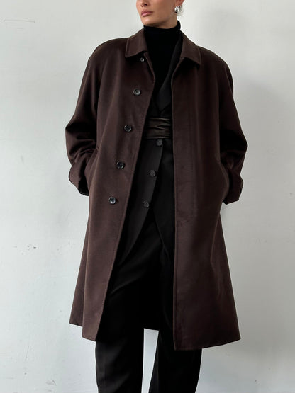 Pierre Balmain 80s Pure Cashmere Coat - XL