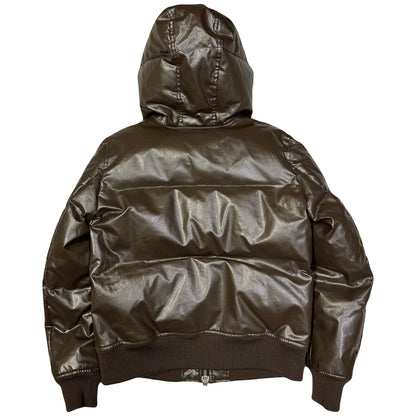 Takeo Kikuchi Faux Leather Bomber Jacket  ( M )