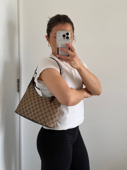 Vintage 90s Gucci GG Monogram Shoulder Bag | O/S, Multicoloured