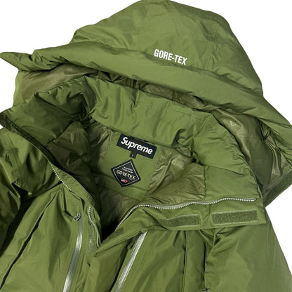 Supreme Gore-Tex Down Puffer Jacket In Olive Green (L) | Large, Green