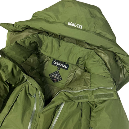 Supreme Gore-Tex Down Puffer Jacket In Olive Green ( L )