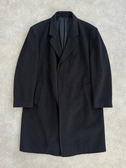 Vintage 1990s Cashmere Wool Concealed Placket Coat - XXL/XXXL