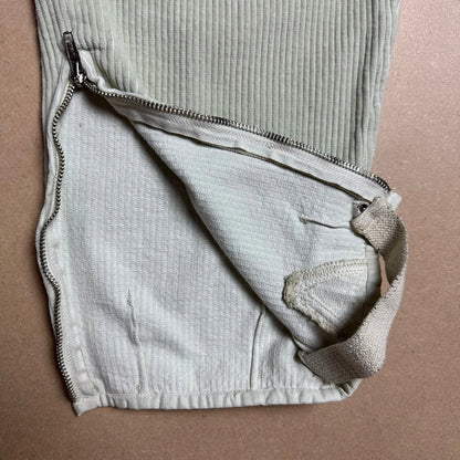 80s Cream Jumbo Corduroy Racing Pants