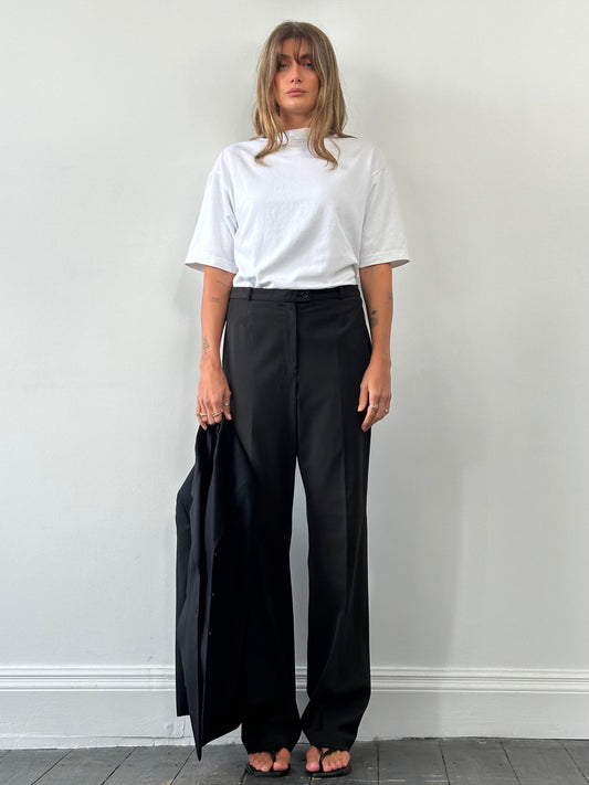 Burberry High Waisted Straight Leg Trousers - W30