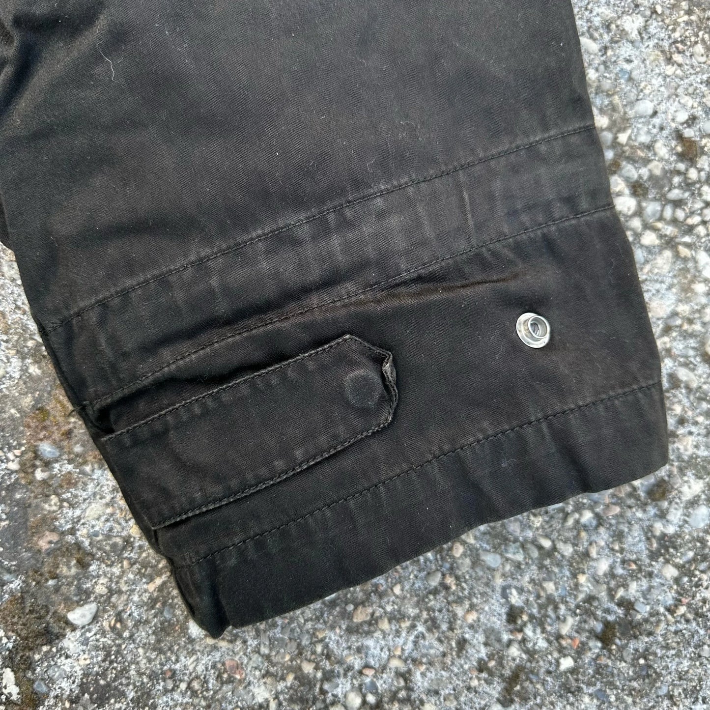 A/W1995 Charcoal Raso Gommato Dual Layer Multi Pocket Jacket