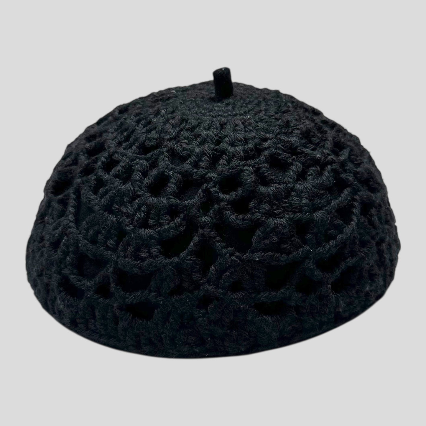 Prada AW05 Crochet Alpaca Wool Beret Hat - M