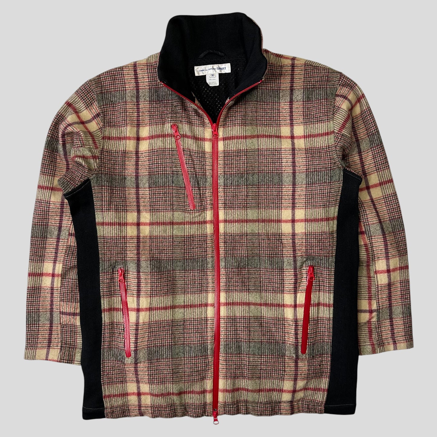Comme Des Garçons SHIRT AW05 Technical Wool Plaid Jacket - M/L | Default Title, Red