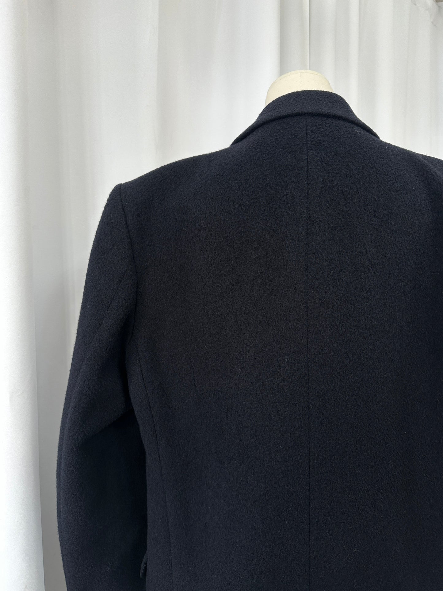 English Vintage 1990s Wool Cashmere Double Breasted Coat - XL