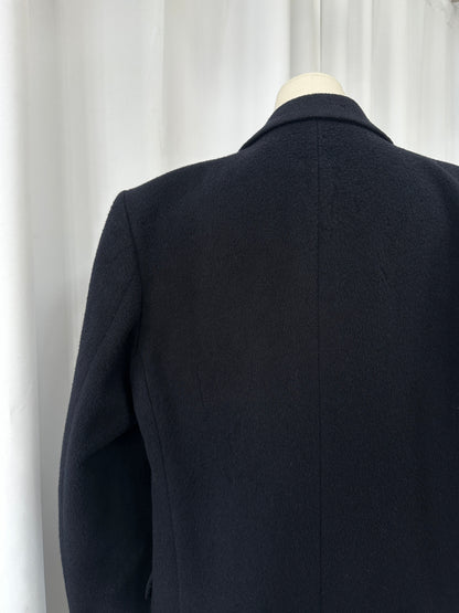 English Vintage 1990s Wool Cashmere Double Breasted Coat - XL