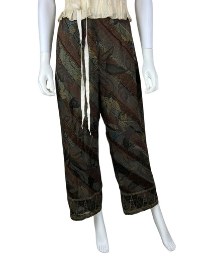 Kenzo vintage silk summer trousers