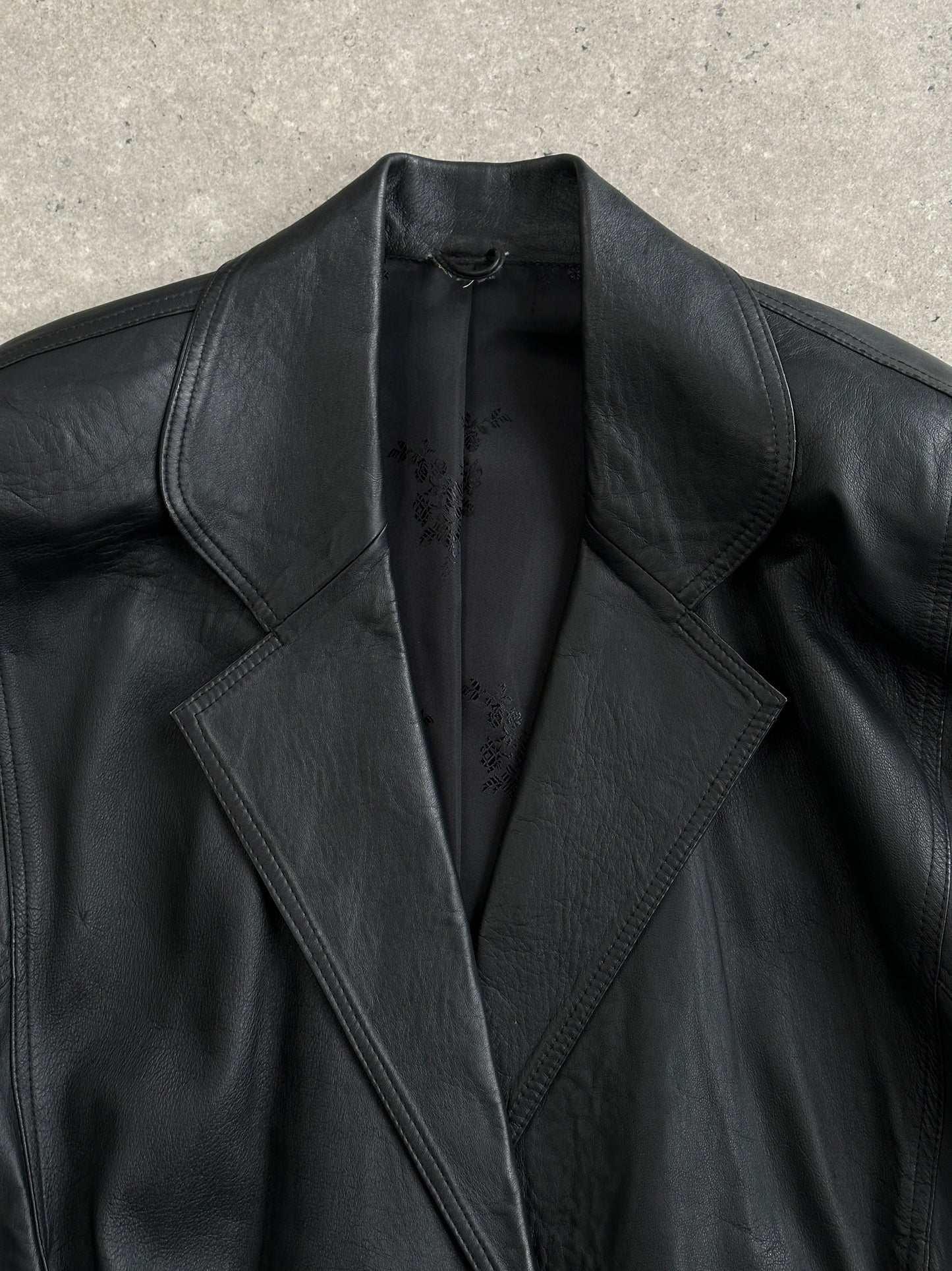 Vintage 1990s Lamb Leather Bomber Jacket - M