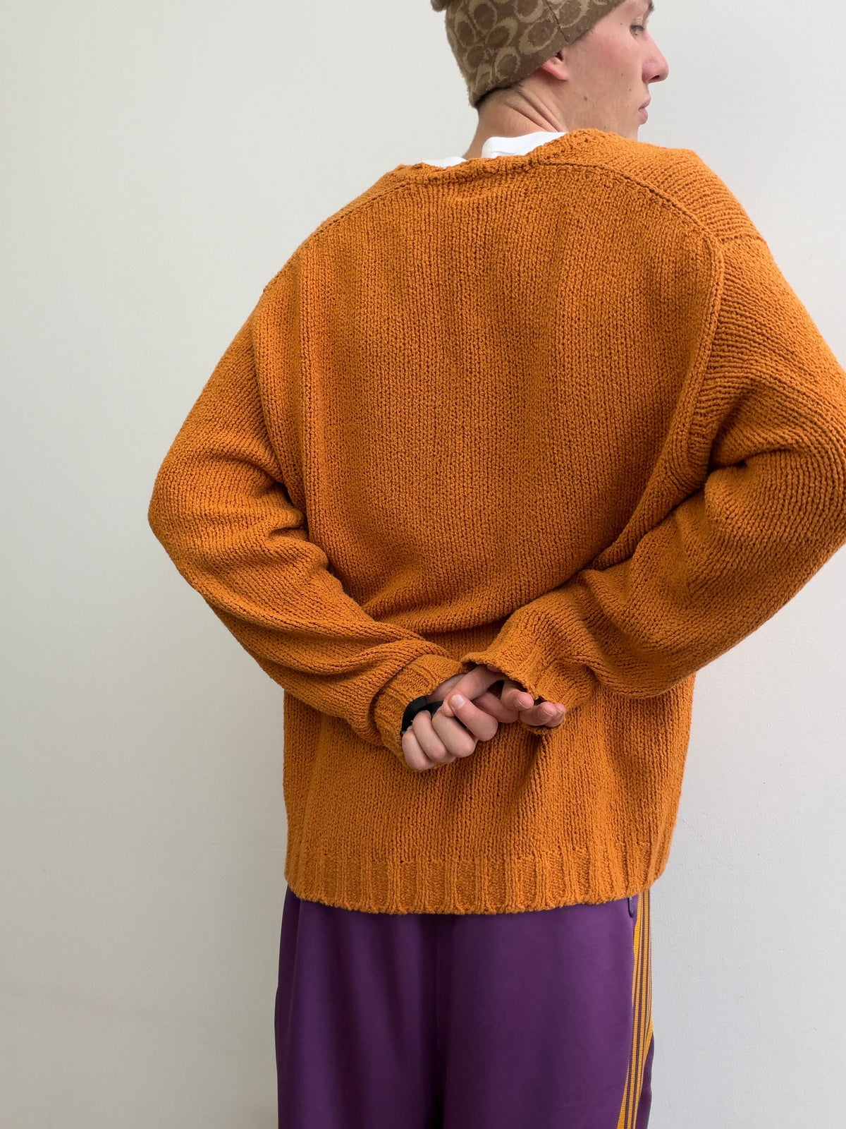 C.P. Company SS96 Scoop Neck Knit Jumper | Large, Orange