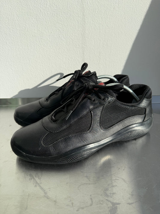 Prada Sport 00s Leather & Mesh America's Cups | 10, Black