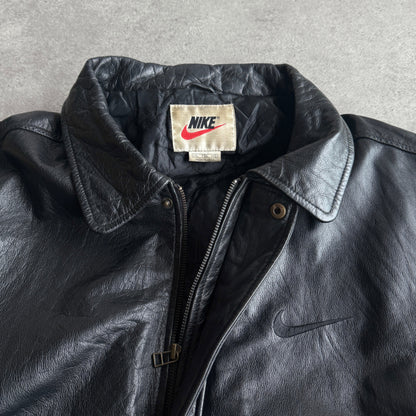 Nike RARE 1990s heavyweight leather jacket (XXL)