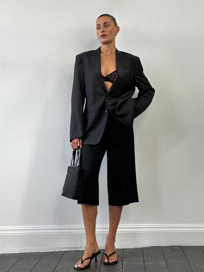 Versace Collection Stripe Wool Single Breasted Blazer - 40R/L