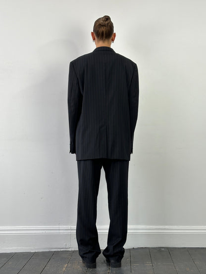 Versace Classic Stripe Pure Wool Single Breasted Suit 44R/W32