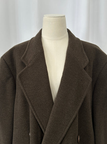 Giorgio Armani Le Collezioni 1990s Pure Wool Double Breasted Coat - XL/XXL