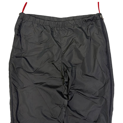 Prada Sort Full Zip Nylon Trousers In Charcoal Grey (W32)