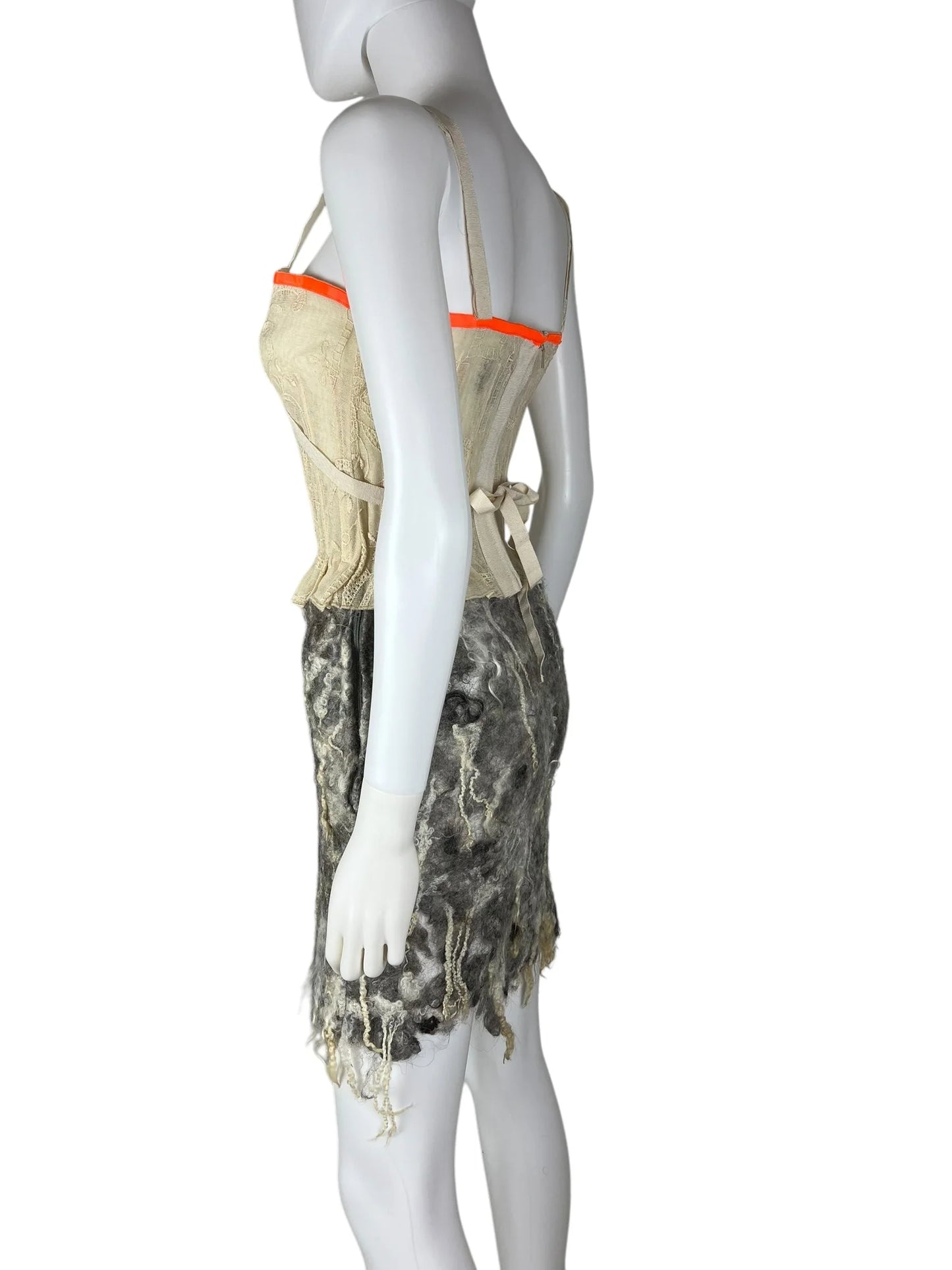 Handmade Avant Garde felt skirt