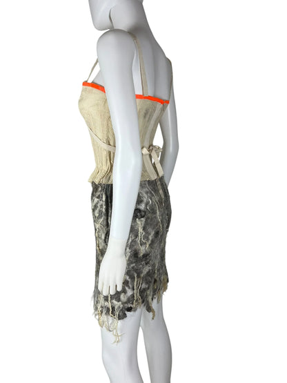 Handmade Avant Garde felt skirt