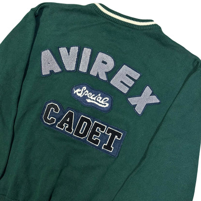 Avirex Cadet Knitted Sweatshirt In Green ( L )