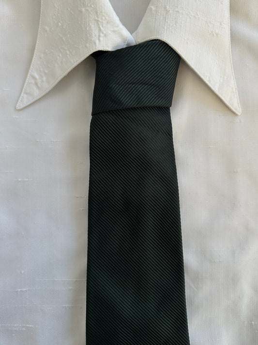 Dunhill 1990s Silk Cotton Striped Tie - One Size