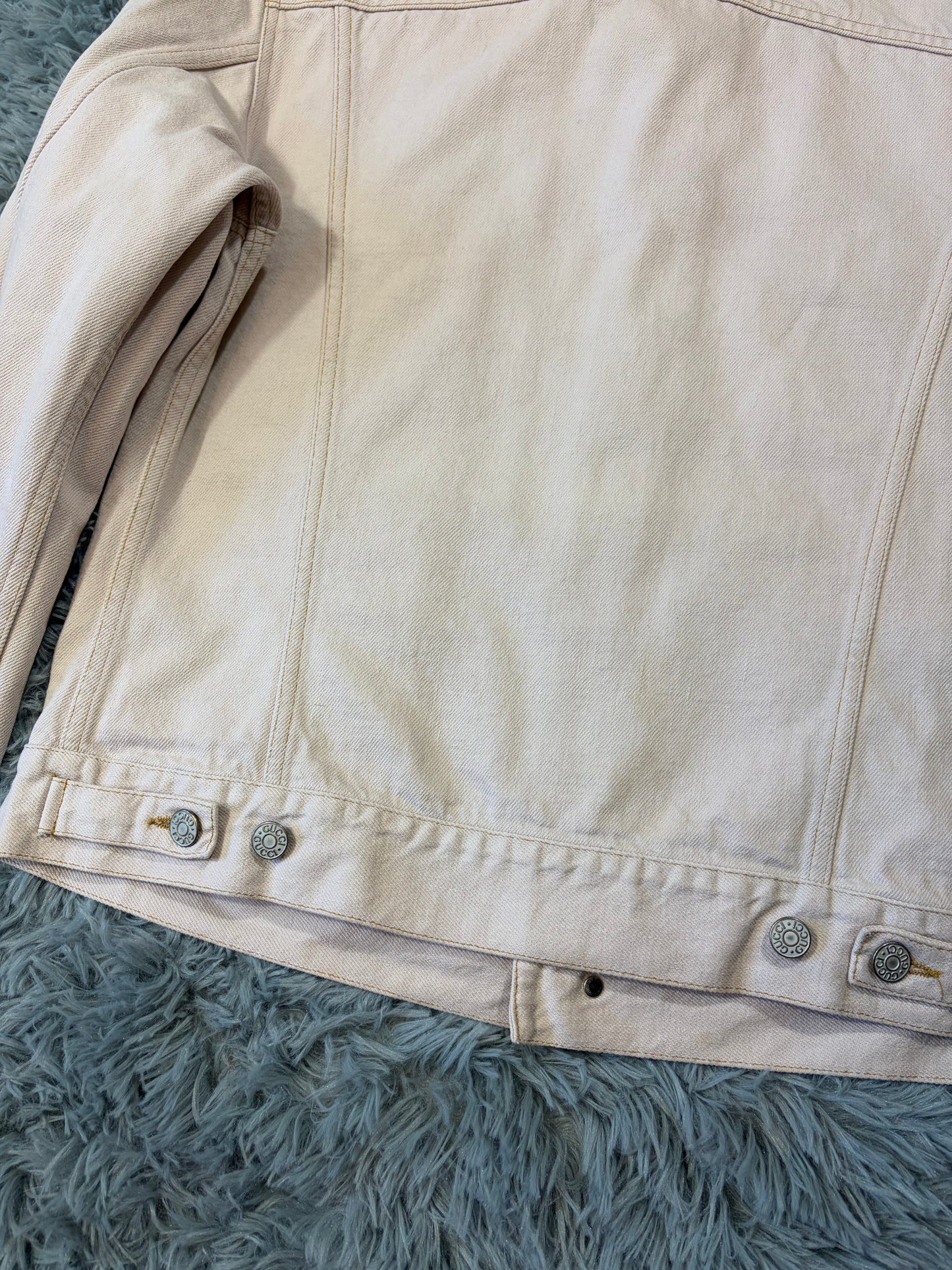 Gucci by Tom Ford 00’s Pale Pink Mens Trucker Jacket - IT52 | O/S, Pink