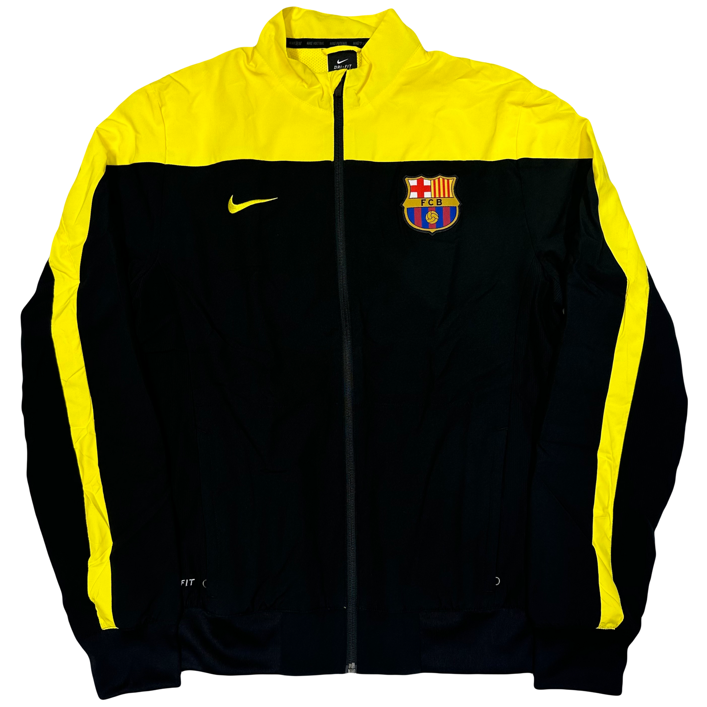 Nike 2013/14 Barcelona Tracksuit In Black & Yellow ( L )