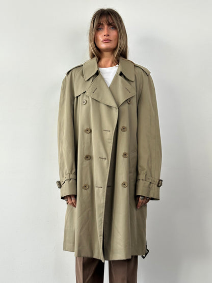 Aquascutum Pure Cotton Double Breasted Belted Trench Coat - XL