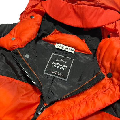 Stone Island 2008 Modular Anatomy Aitor Thorup Down Jacket | XL, Orange and Black
