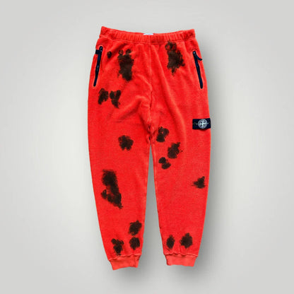 Stone Island Compass-motif Hand Sprayed Fleece Track Pants L