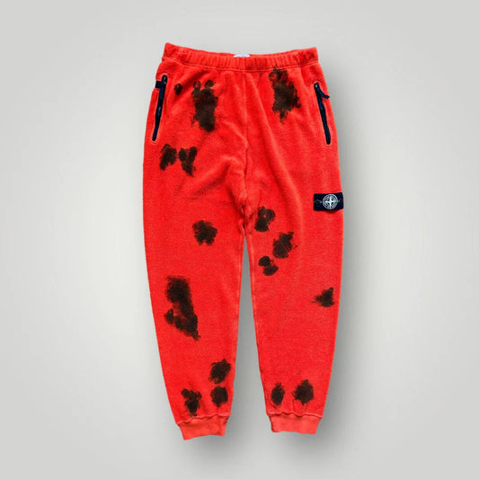 Stone Island Compass-motif Hand Sprayed Fleece Track Pants L