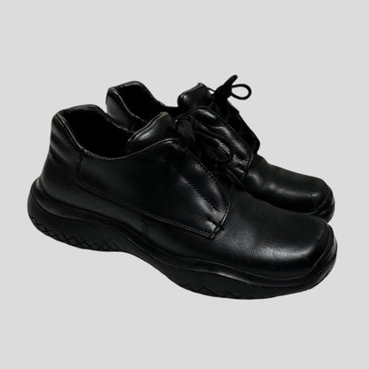 Prada Sport 1999 Vibram Square Toe Leather Derby Shoe - UK8