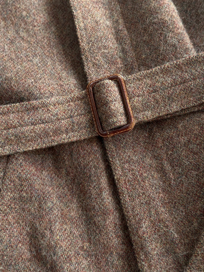 Italian Vintage Wool Mohair Single Breasted Belted Coat - L