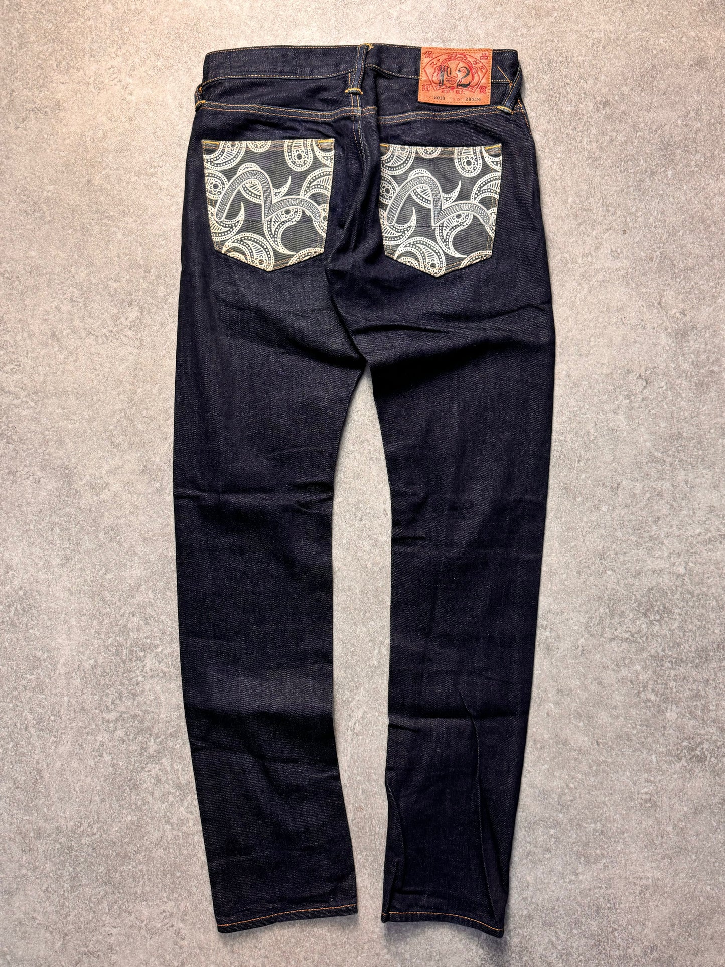 Evisu Lot. 2010 Paisely Logo Pockets Skinny Fit Jeans