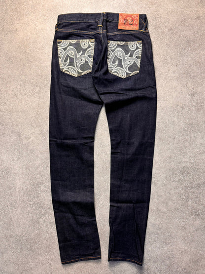 Evisu Lot. 2010 Paisely Logo Pockets Skinny Fit Jeans