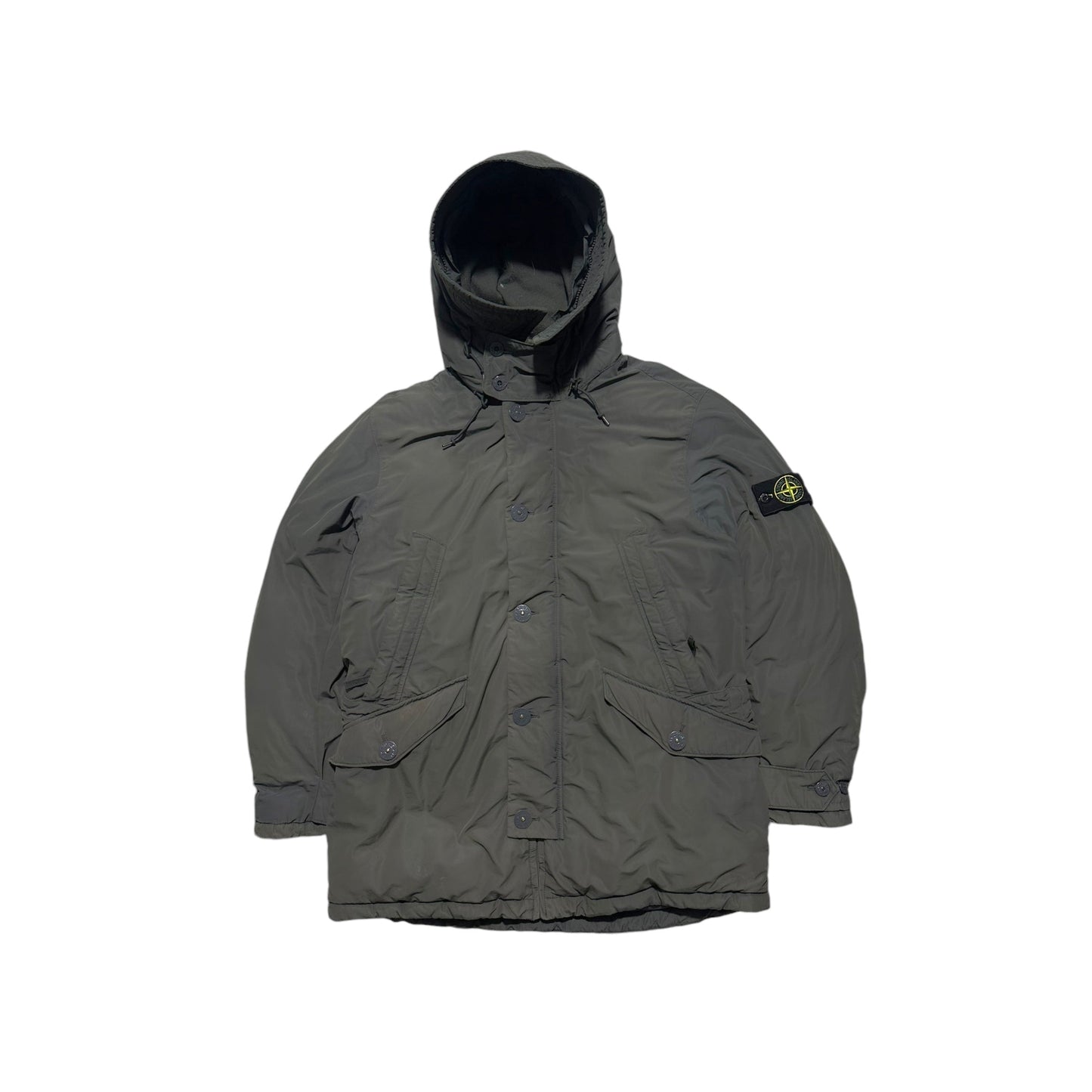 Stone Island Micro Reps Down Parka Jacket with Removable Fur Hood