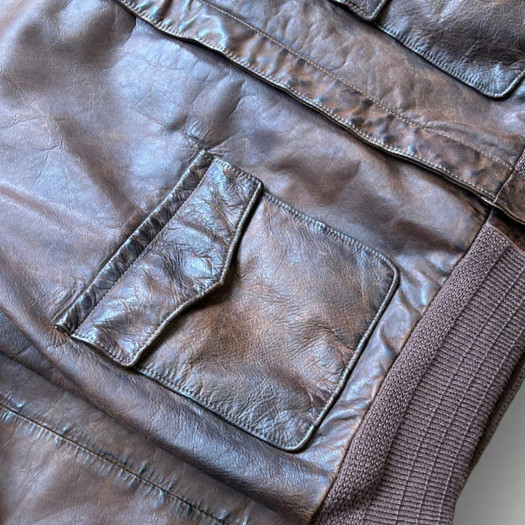 Ralph Lauren 2000's Leather Flight Jacket M/L