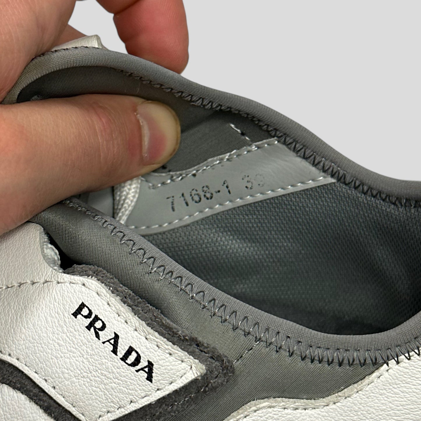 Prada Nevada Low Leather Runner Trainers - EU39 (UK7)