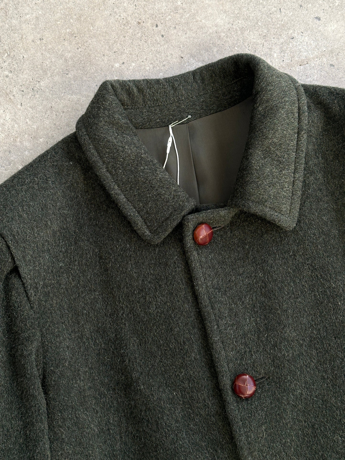 Italian Vintage 1990s Wool Alpaca Wool Single Breasted Coat - XL