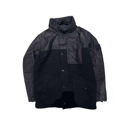 Stone Island Ghost Wool Nylon Quilted Jacket with Packable Hood