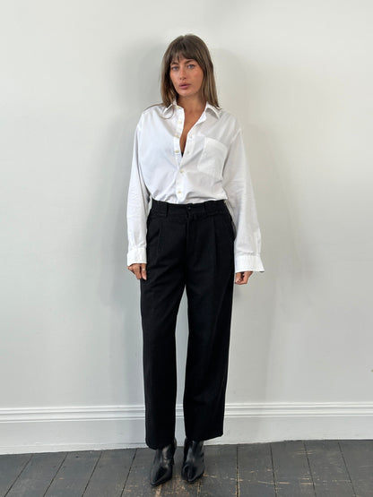 Vintage 1990s Wool Pleated Tailored Trousers - W26